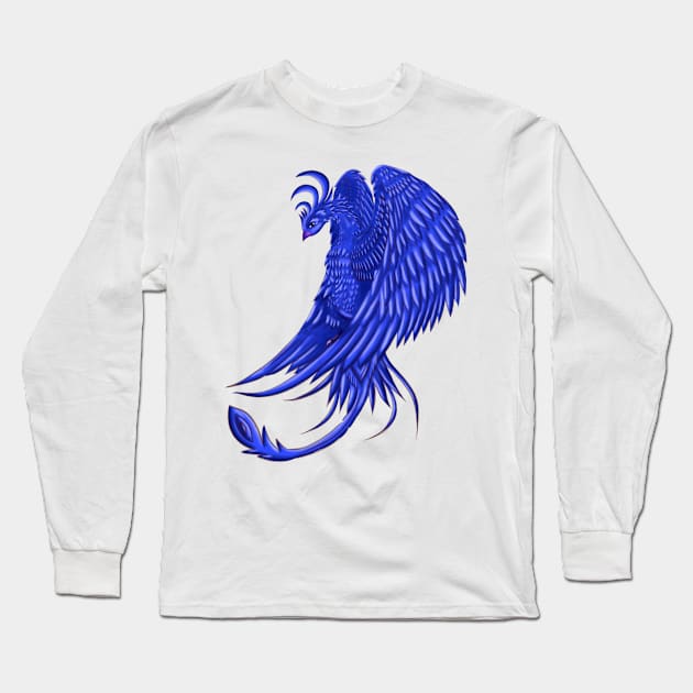 phoenix blue Long Sleeve T-Shirt by Eikia